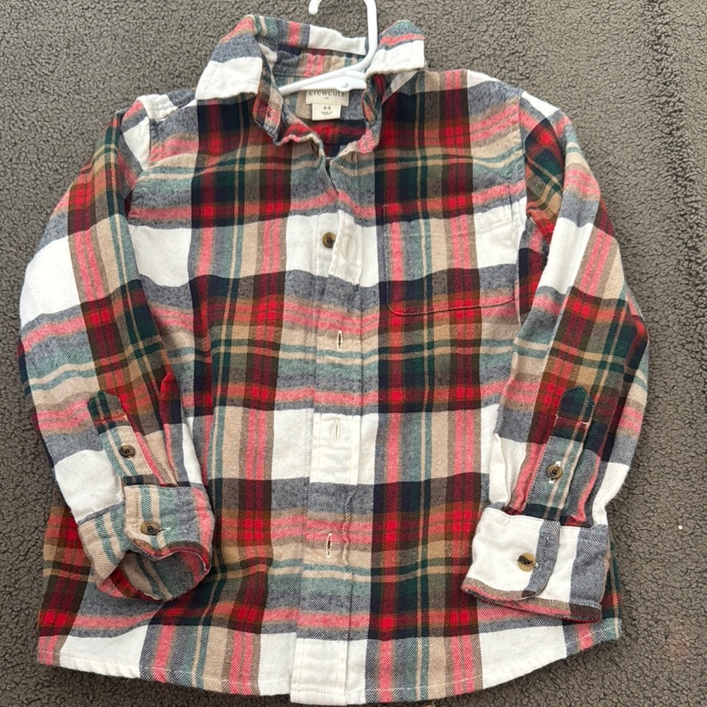 Plaid Button-Up Shirt